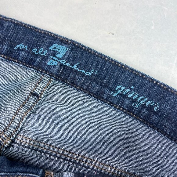 7 For All Mankind Jeans Women's 28x30* Ginger Flare Low Rise Blue Denim Tag 26 - Picture 8 of 16